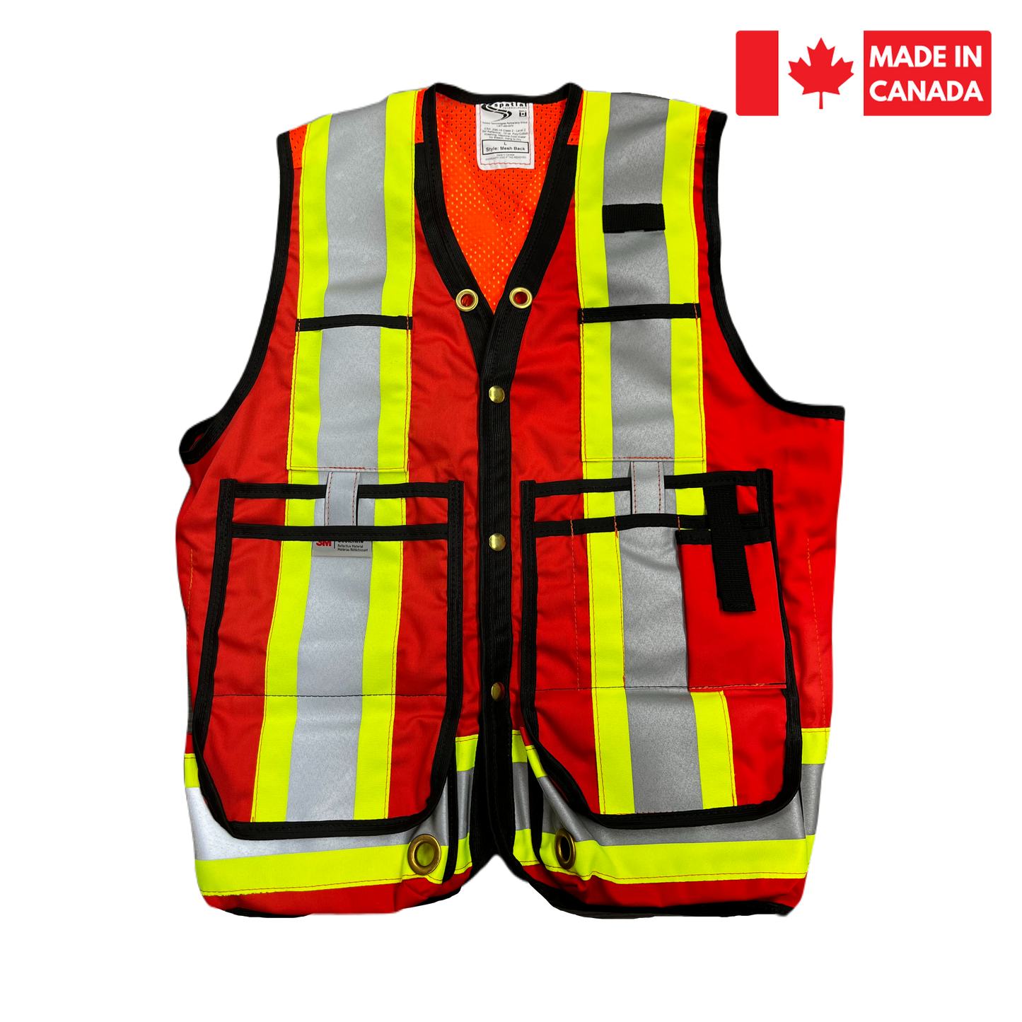 S-Tech Orange Mesh Back Vest