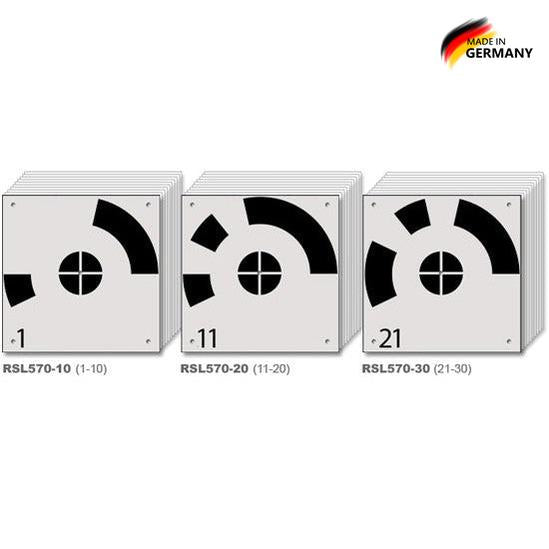 Numbered Ground Control Targets for Drones RSL570
