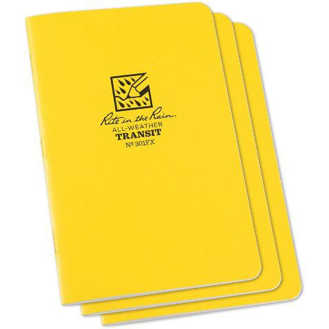 RITR Stapled Notebook Three-Pack, Transit