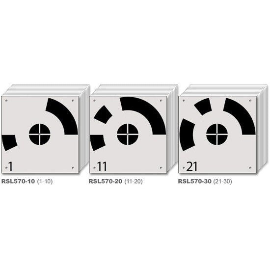 Numbered Ground Control Targets for Drones RSL570