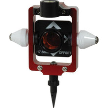 Load image into Gallery viewer, Red European Style Compact &amp; Portable Prism Pole System - Offset -17.5 mm Nodal
